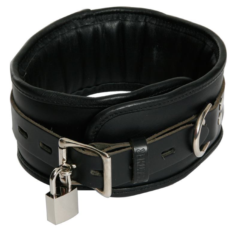 Leather lined padded neck collar at