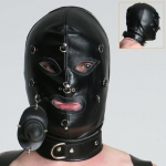 HGB2 - Bondage-Ledermaske mit Knebel