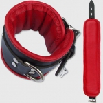 BFR1 - Gepolsterte Knöchel Manschette - Schwarz / Rot