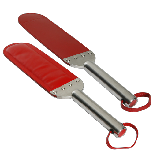 Grote rode Paddle met RVS handgreep at