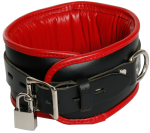 BNR3 - Luxe gevoerde Halsboei - zwart/rood 7 CM