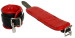 BHR1 - Luxe gevoerde Polsboei zwart/rood 7cm breed